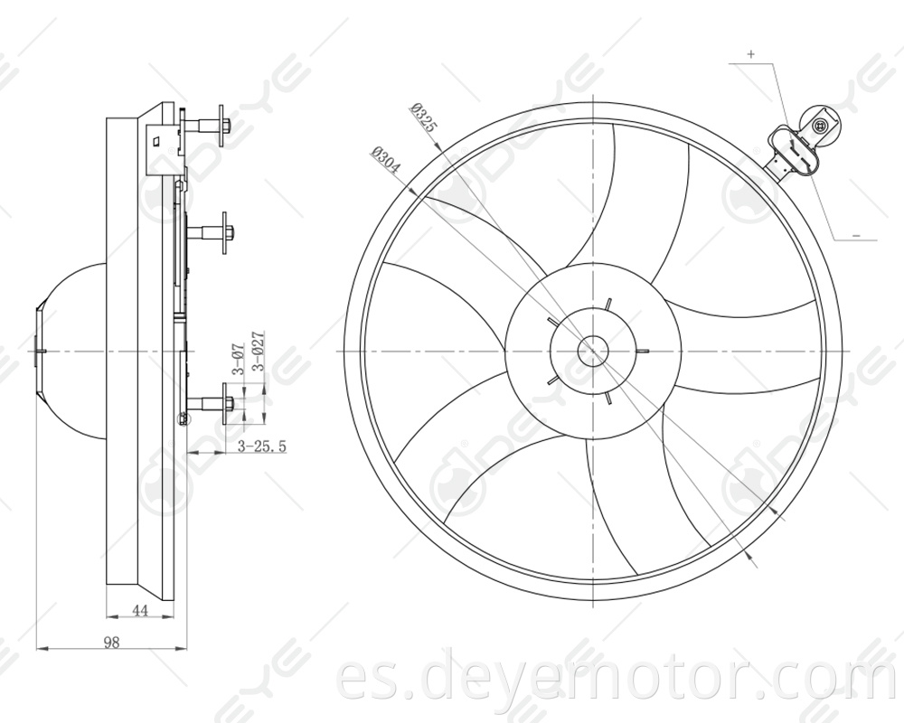 Ventilador de refrigeración del radiador del coche 6Q0959455AF para VW POLO DERBY POLO VENTO SKODA FABIA SEAT IBIZA